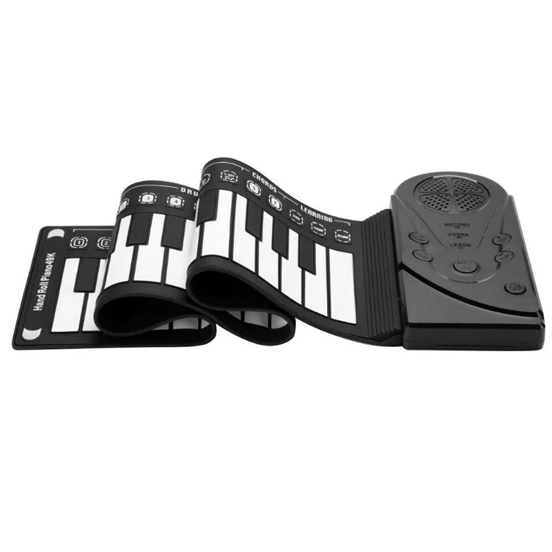 Aiersi 49 Keys Roll up Electronic Piano Silicone Portable Foldable Keyboard