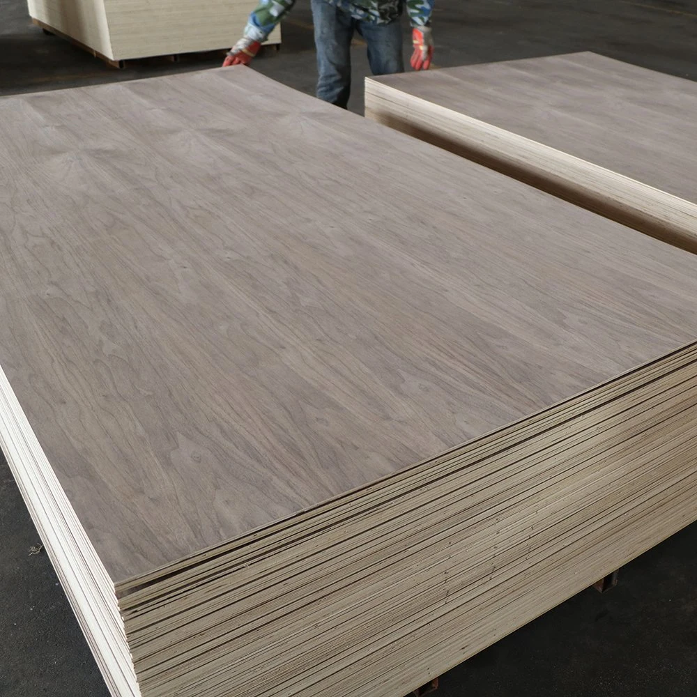 4mm 17mm Black Walnut Veneer Decorative Fancy Furniture Plywood Board with High quality/High cost performance 