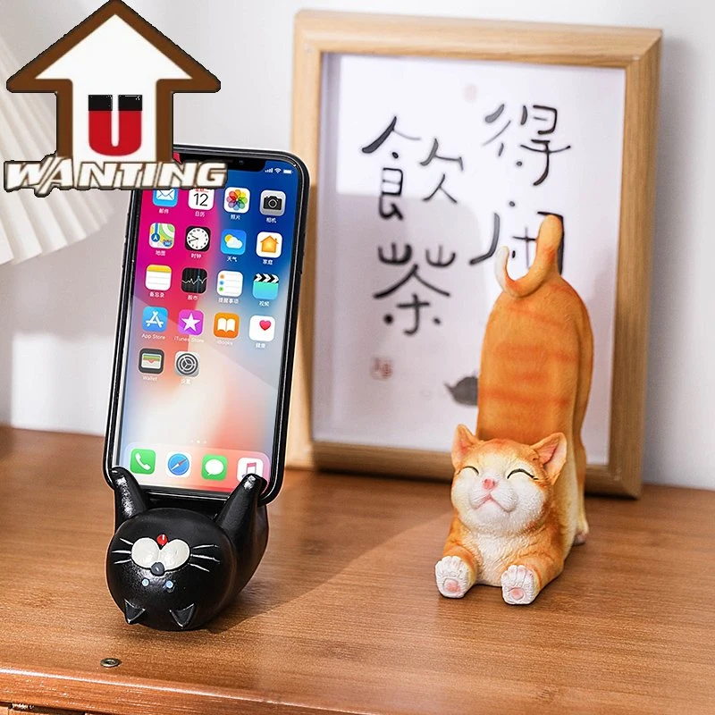 Promotional Gift Lovely Cat Handmade Resin Craft Room Desktop Ornament Wholesale/Supplier Price