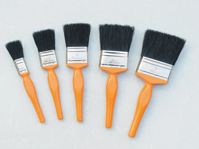 Painting Brush, Synthetic Filament Brush, Varnished Wooden Handle 3"