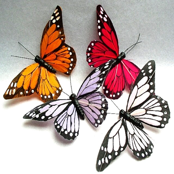 Una mezcla de 12 piezas 3D Pink Butterfly pegatinas de pared decoración decoración de arte