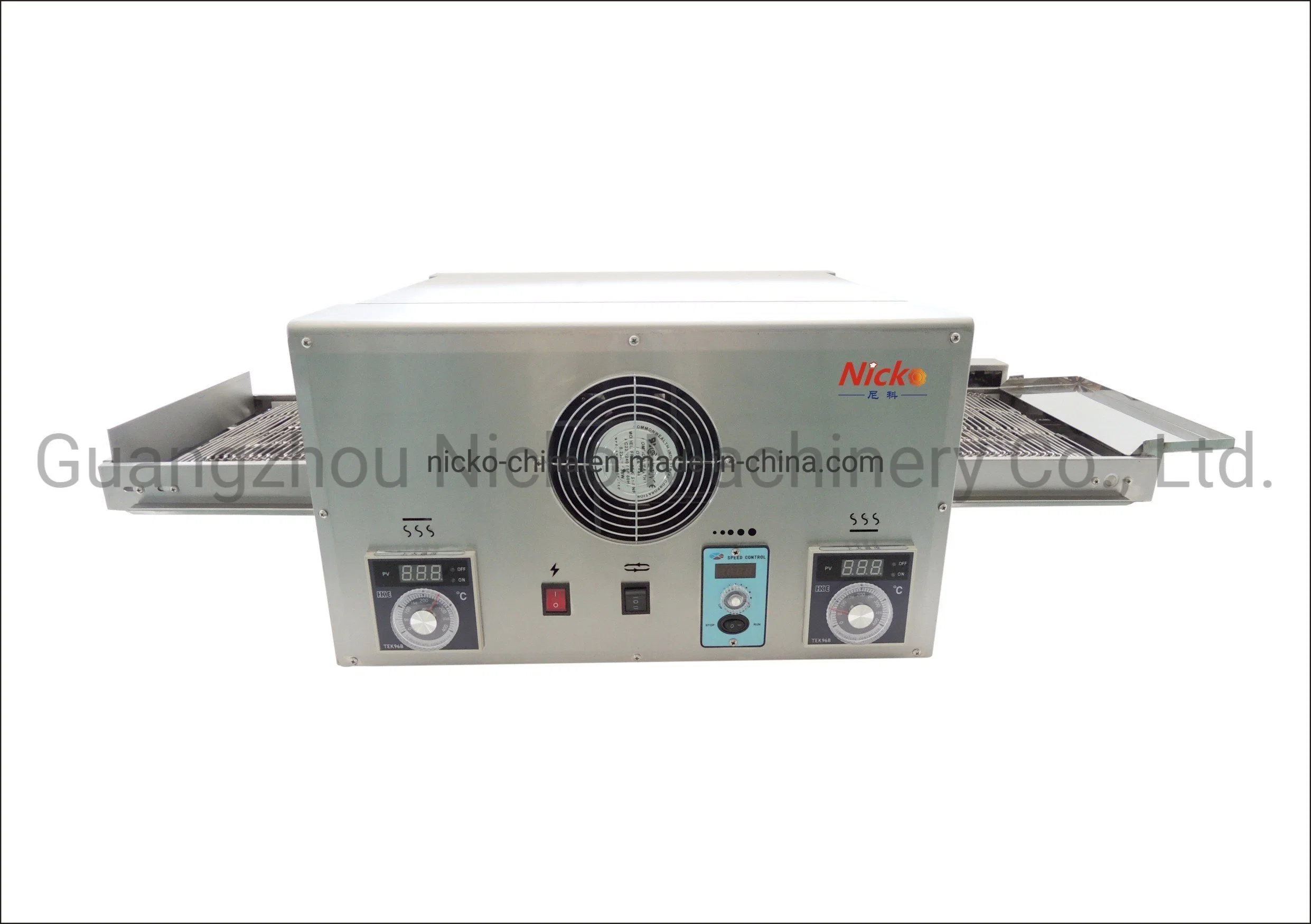 Guangzhou Lebensmittel-Geräte-Hersteller Commercial 32'' Küche Brot Elektro-Backen Förderer Pizzaofen Backofen