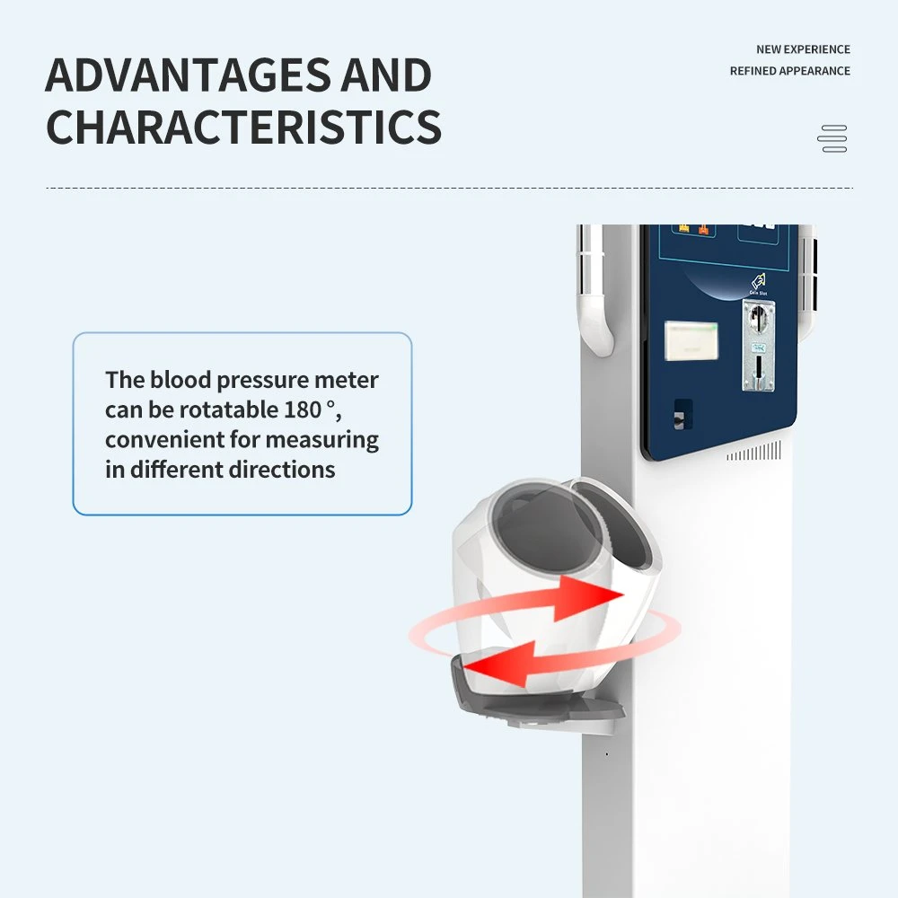 Hw-900g Big Touch Screen Display Medical Height Weight and Blood Pressure Scale