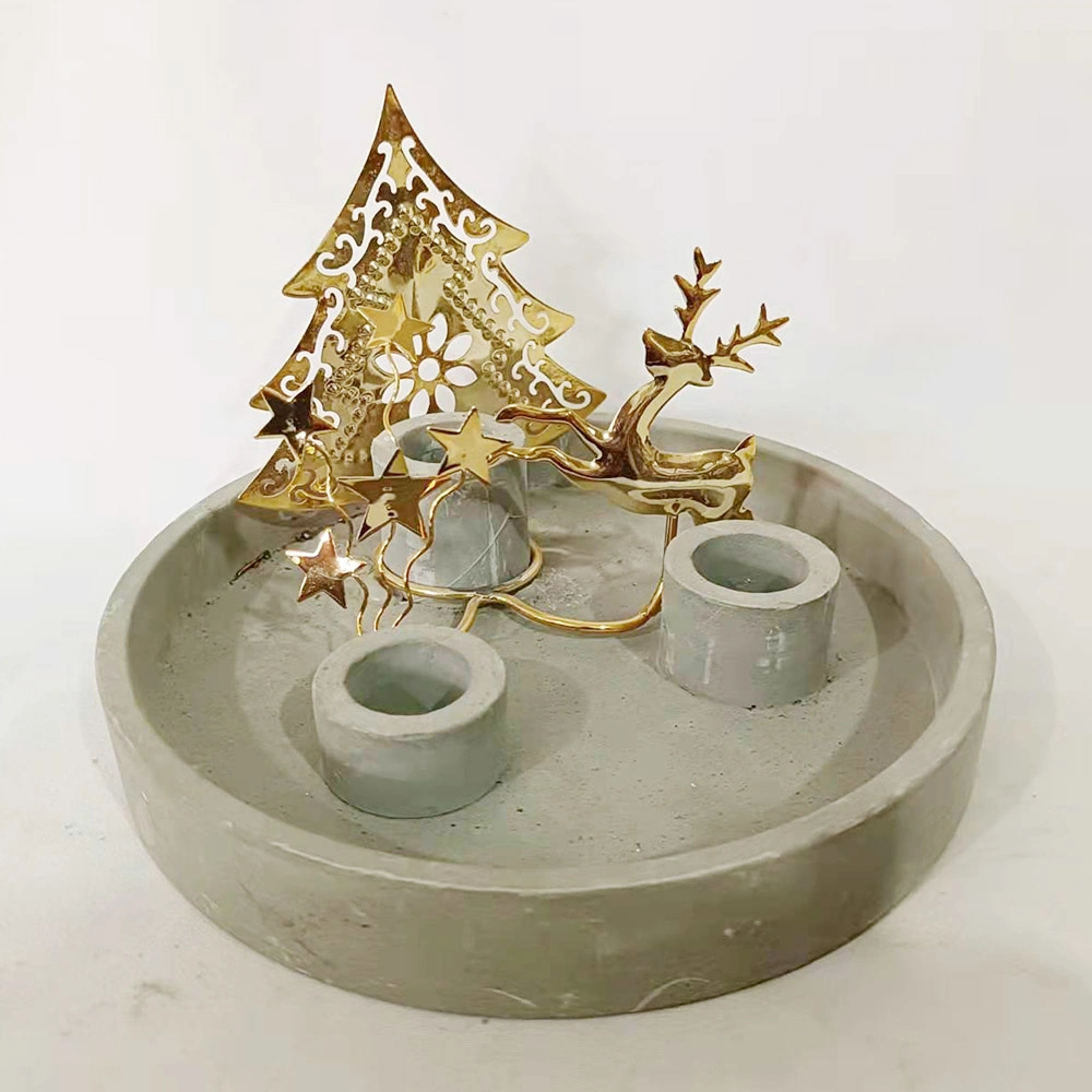 Wholesale/Supplier Cement Candle Holder Jars for Christmas Decoration