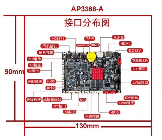 Popular Octa-Core Touch Screen Tablet PC Motherboard with WiFi GPS LAN Bluetooth USB Media Player