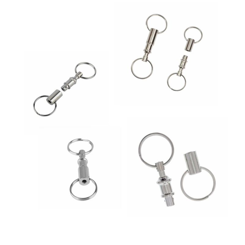 Free Sample Zinc Alloy Metal Keychain Keyholder Key Chain Rin Can Be Customized Color