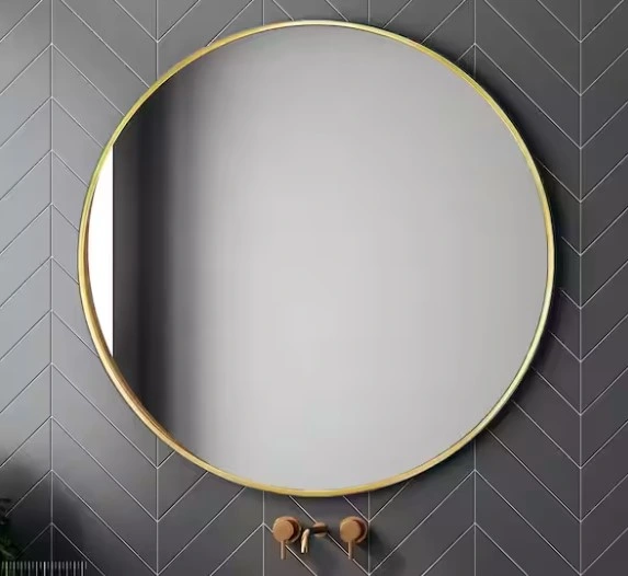 Wall Mirrors Round Makeup Mirror Vanity Decro Bathroom Black 50/60/70cm