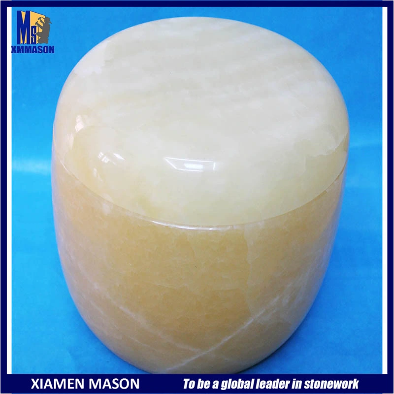 Chinese Factory Supply High Polishing Yellow Marble Urn for Tomb