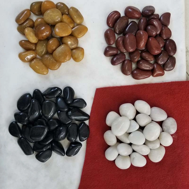 Natural High Polished Black River Pebbles