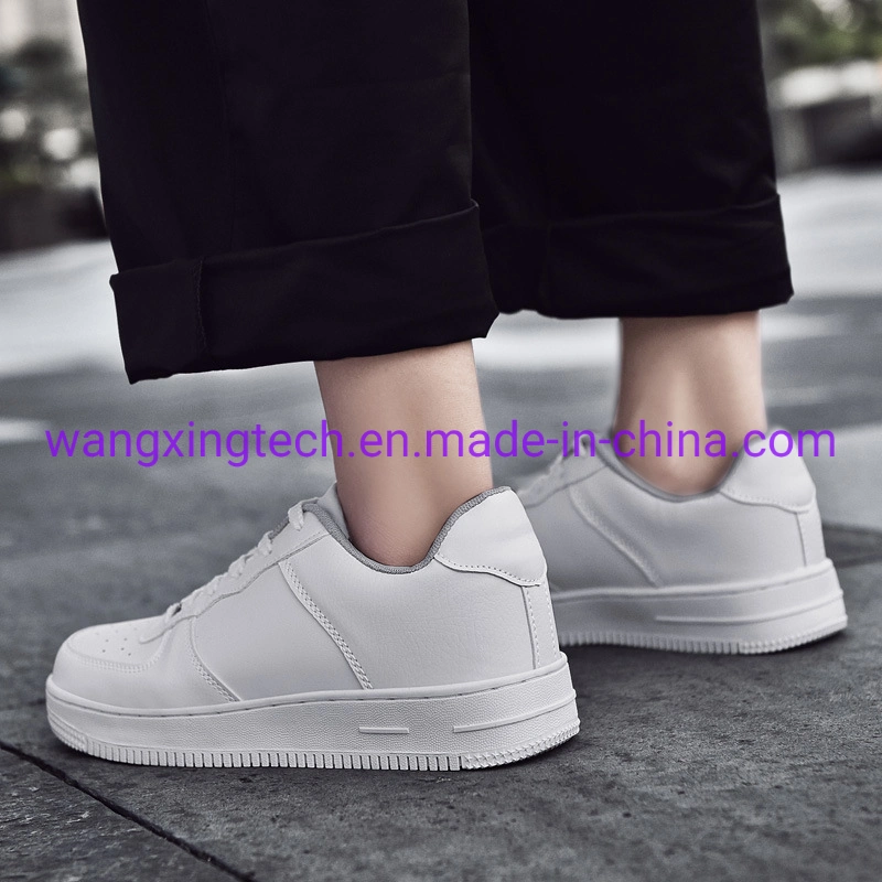 Comercio al por mayor de los hombres de cuero OEM Low-Top zapatos Sneakers All-Match blancos de Deportes de la ejecución de los hombres y mujeres calzado