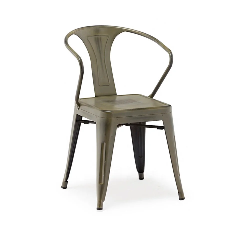 Wholesale Price Modern Design Fast Food Wood Seat Dining Cafe Metal Dining Chairs (ZG23-019)