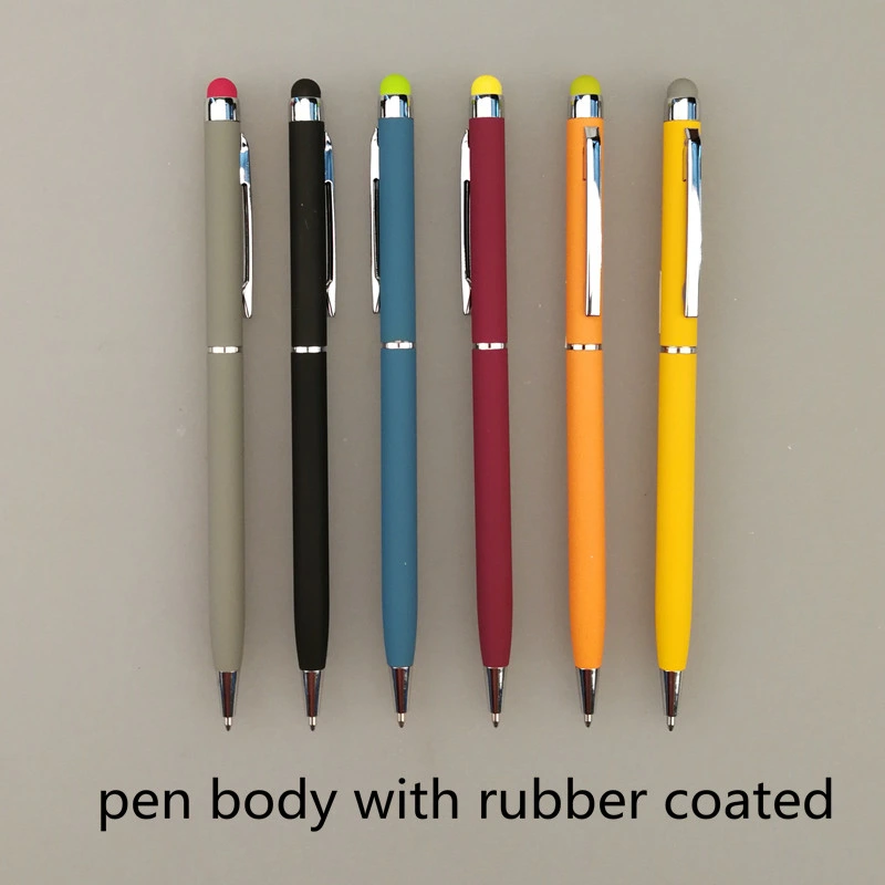 Slim Screen Touch Kundenspezifische Logo Stylus Hotel Ball Pen für Werbegeschenk