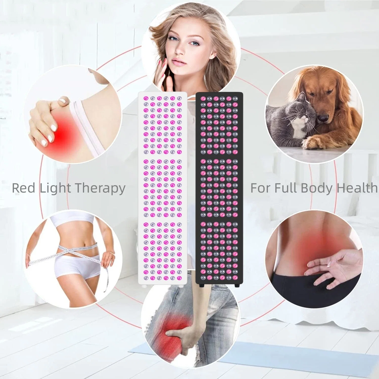 Beauty Slimming 5wavelengths 190MW/Cm Phototherapy 1000W 180PCS LED Infrared Red Light Therapy Panel Device Machine with FDA CE RoHS Al1000