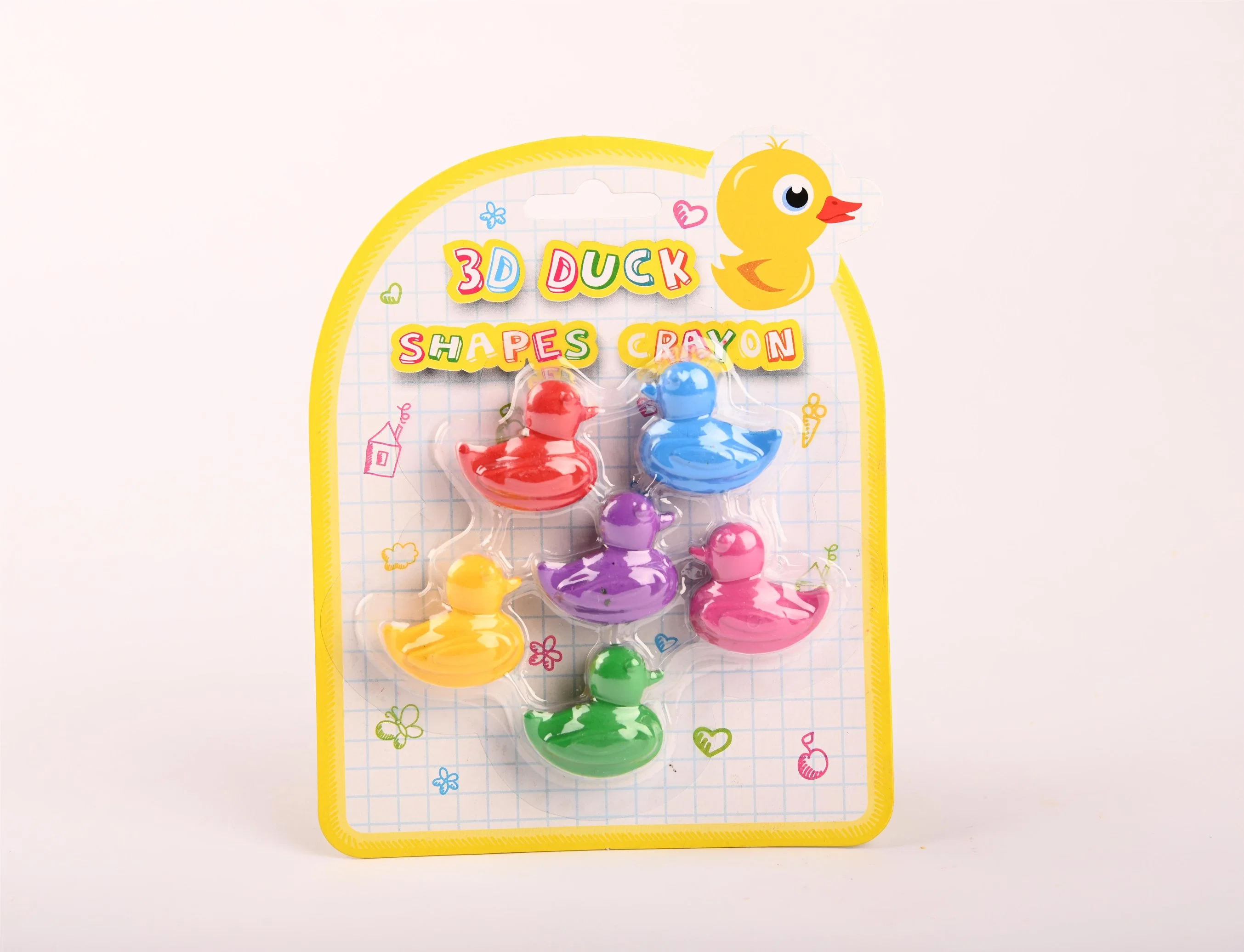 Custom Non-Toxic Children Safety Coloring 3D Duck Shape Crayon