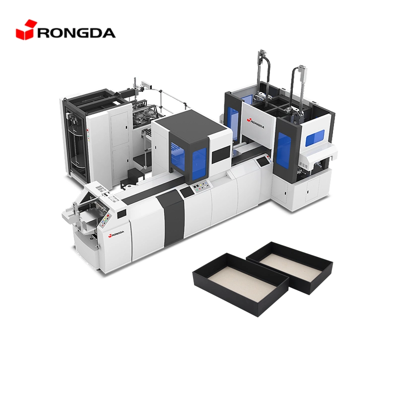 Caixa rígida automática fazendo caixa Máquina caixa de oferta linha de produto com Posicionamento visual