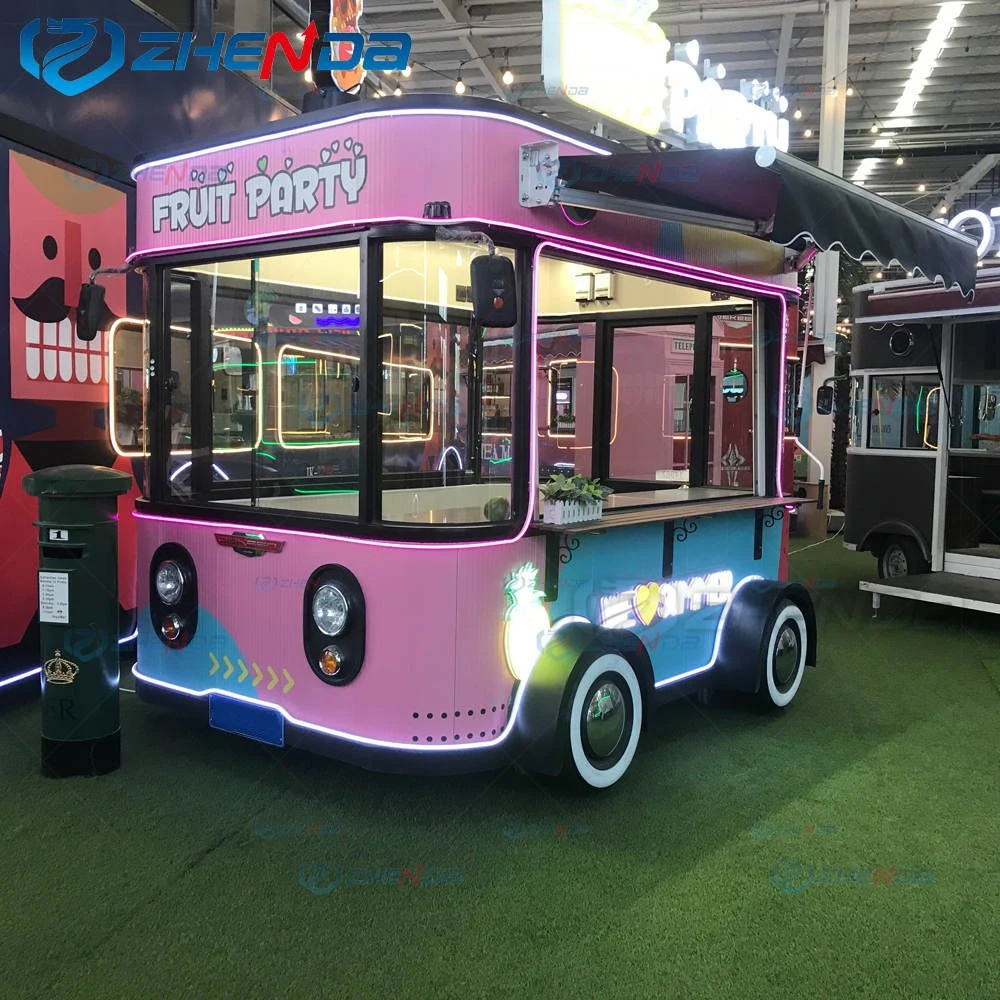 Carrito de Perro caliente con Grill y freidora comida móvil Camión concesión de comida remolque Foodtruck con cocina completa para Germ