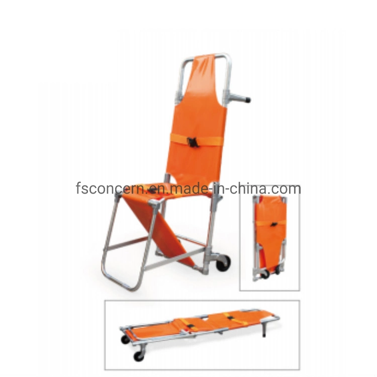 Hospital Rescue Adjustable Ambulance Bed Chair Wheelchair Aluminum Folding Ambulance Patient Transport Stretcher