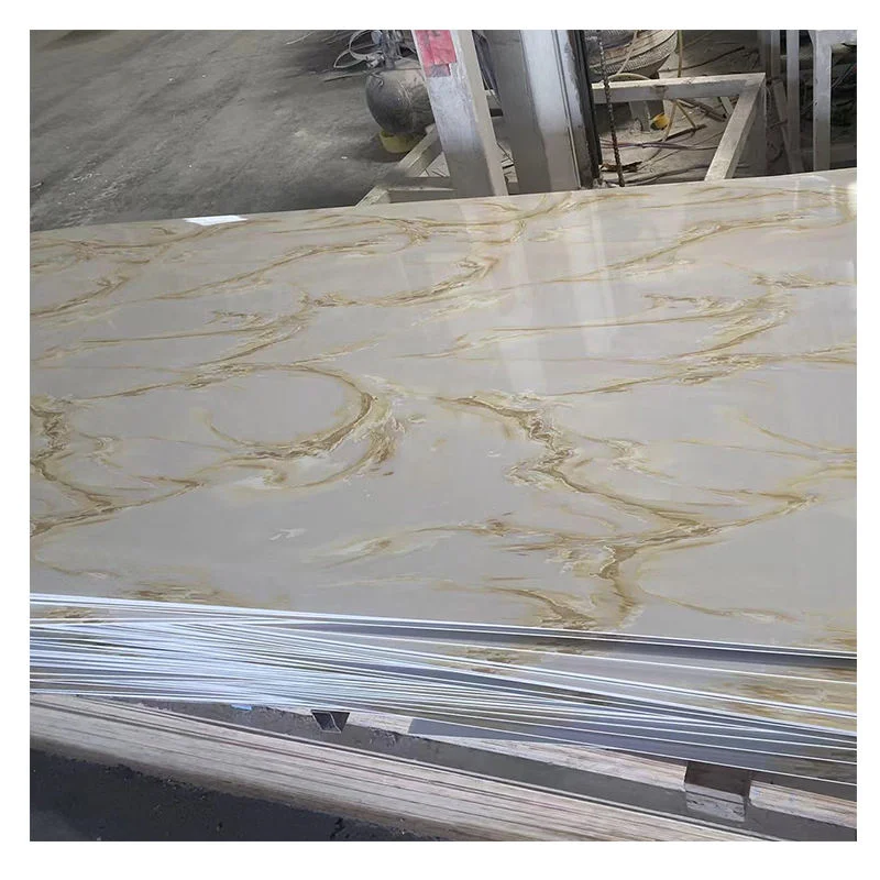 High quality/High cost performance  Plastic Marble Sheet PVC UV Marble Sheet for Wall Decoration