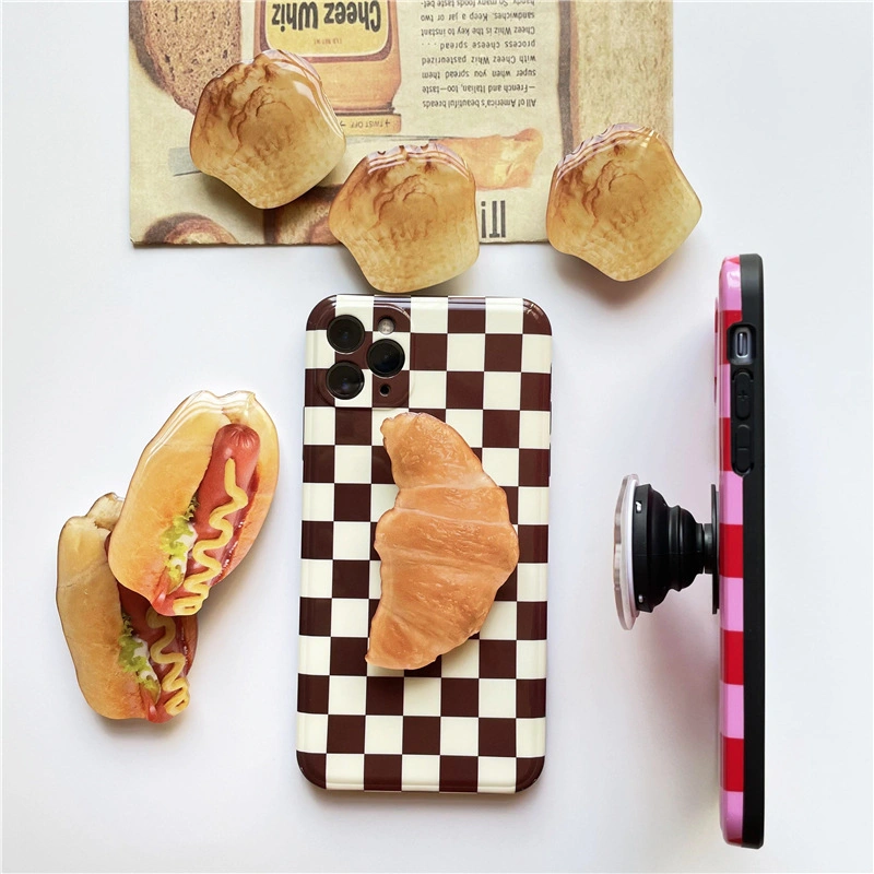 Cake Food Dripping Bread Griptok Cell Mobile Enamel Phone Holder Stand Socket for Phone Case