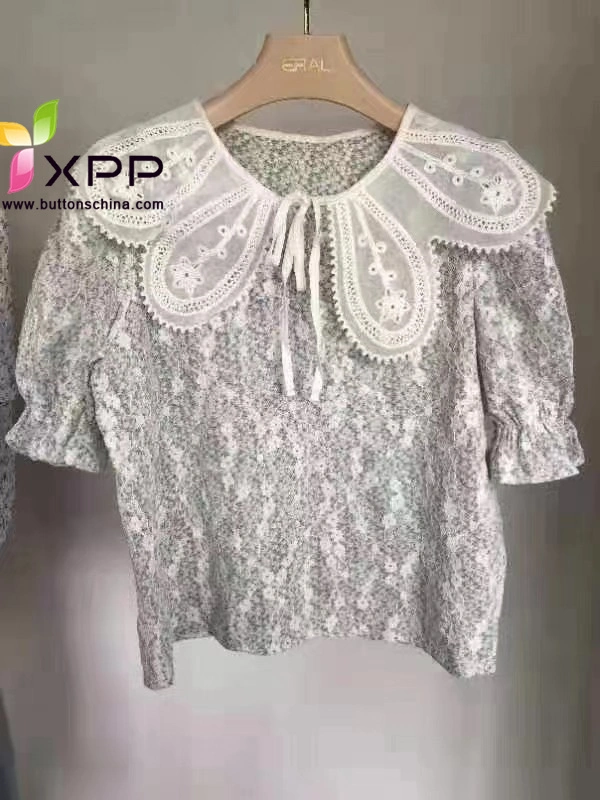 3D White Good Cotton Neck Collar Lace