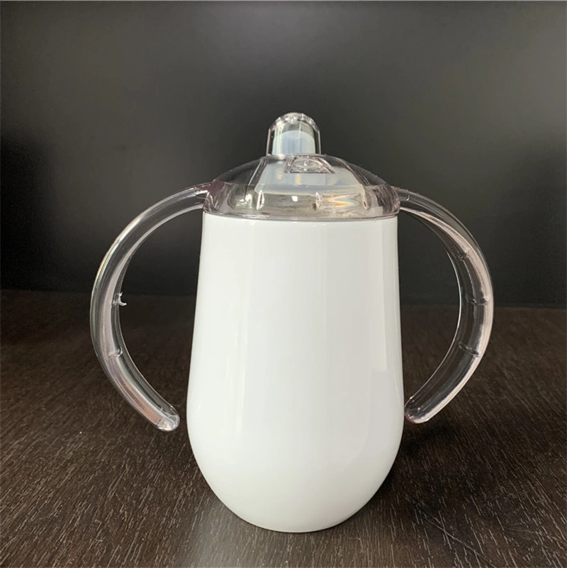 9oz Blanco Sublimación de pared doble Acero inoxidable aislado al vacío Tazas de niños pequeños