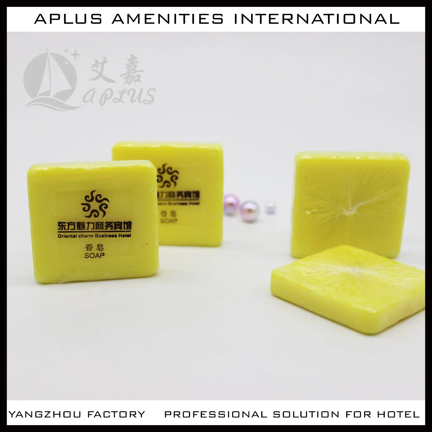 Yellow Color Hotel Soap with Label