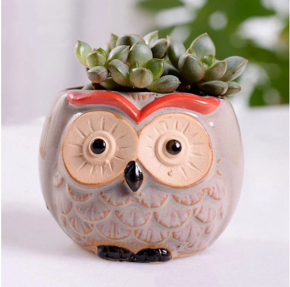 Wholesale/Supplier Cute Mini Succulent Plant Owl Flowerpot Wholesale/Supplier Cheap Flower Pots Ceramic