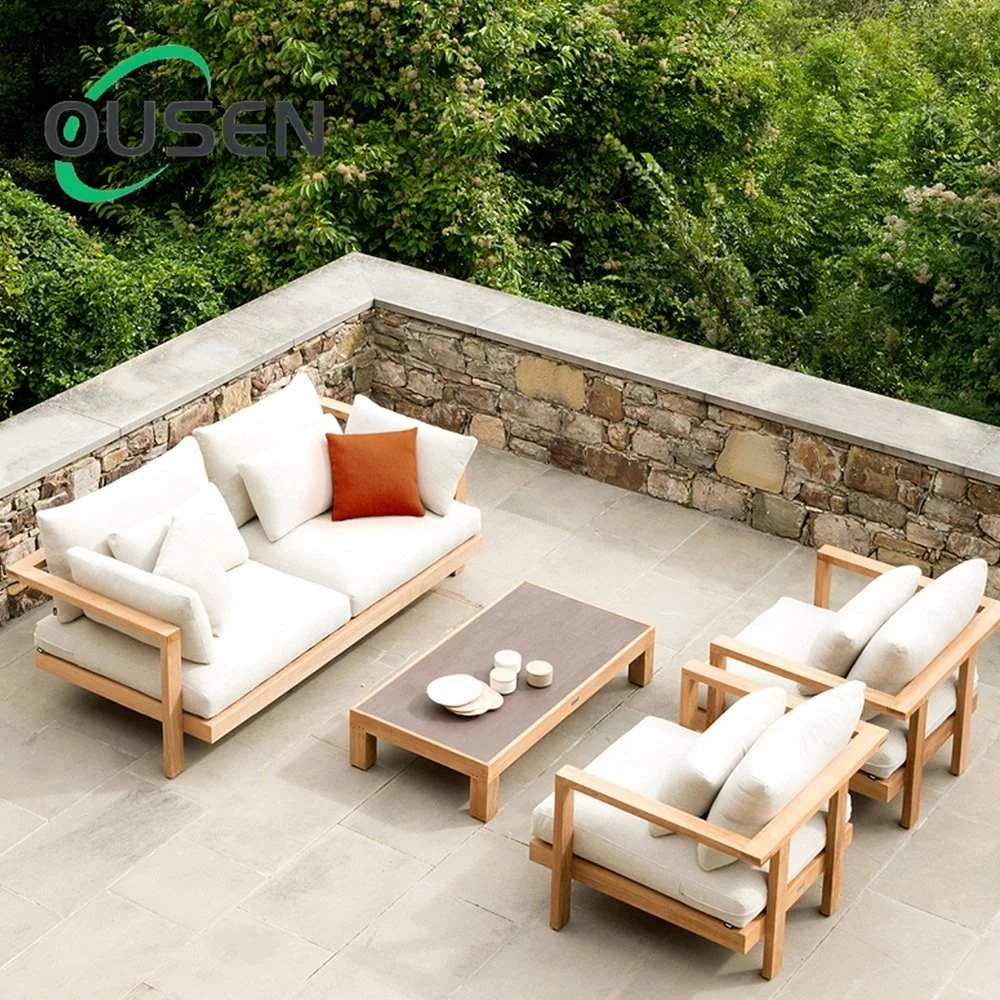 Outdoor Garden Leisure Loveseater Sofa Waterproof Teak Excellent Quality Solid Wood Furniture