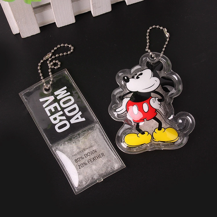 Customized Garment PVC Hang Tag with Down Feather Filled Inflatable Label