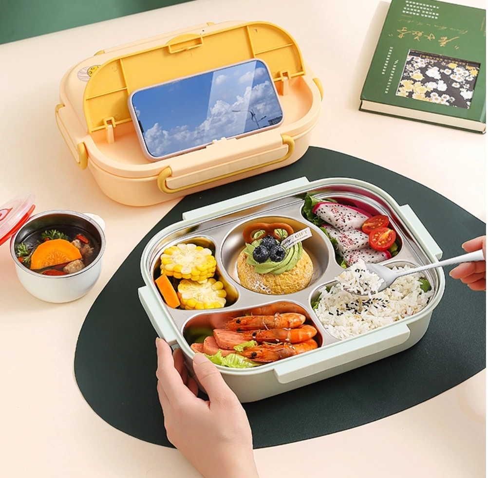 Stainless Steel Insulated Lunch Box Food Grade Children's Compartment Lunch Box