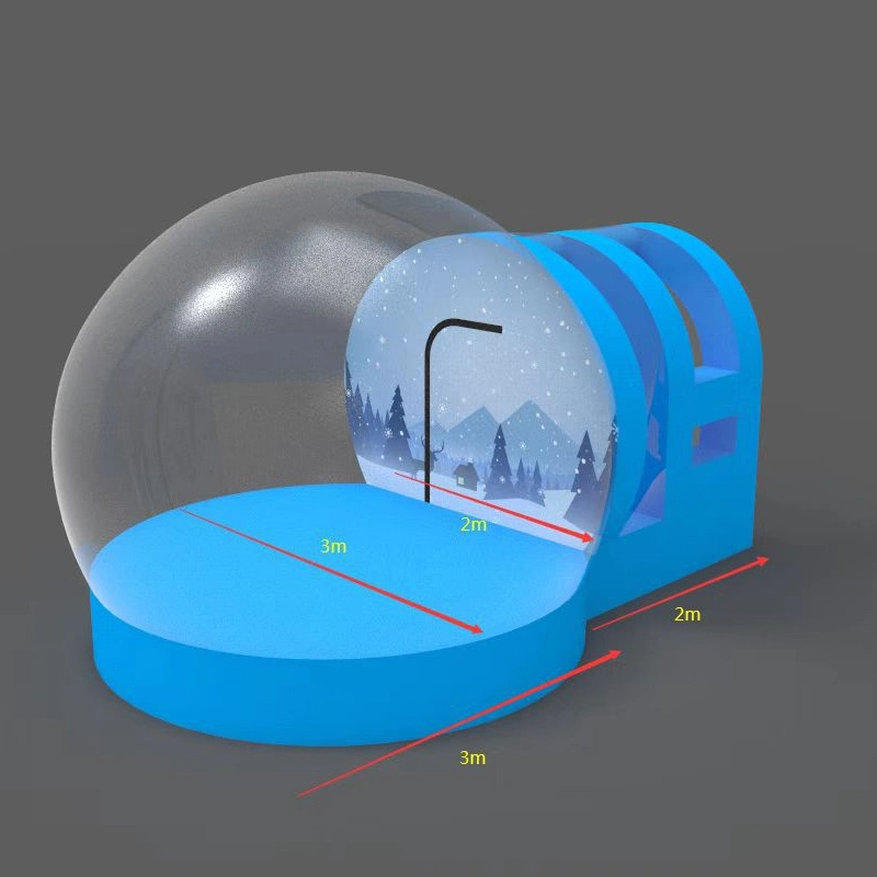 Venta caliente del fabricante original de la Navidad nieve inflable mundo Photo Booth para la venta