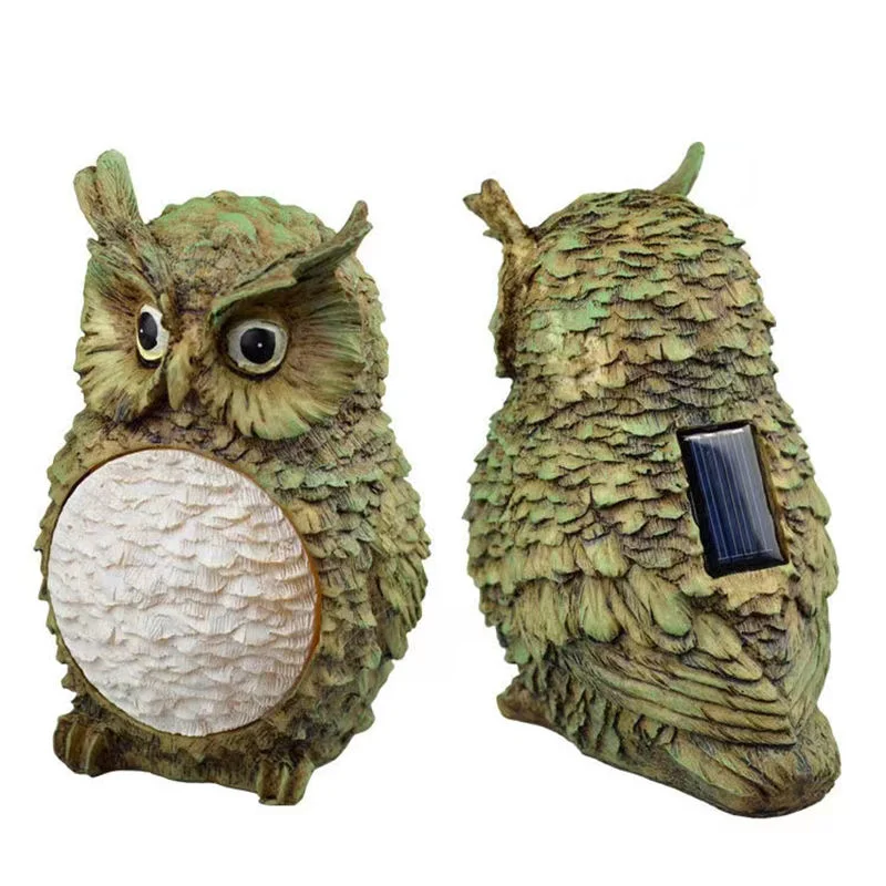 Outdoor Solar Landscape Lights Resin Owl Decorative Lights Park Yard Solar Lawn