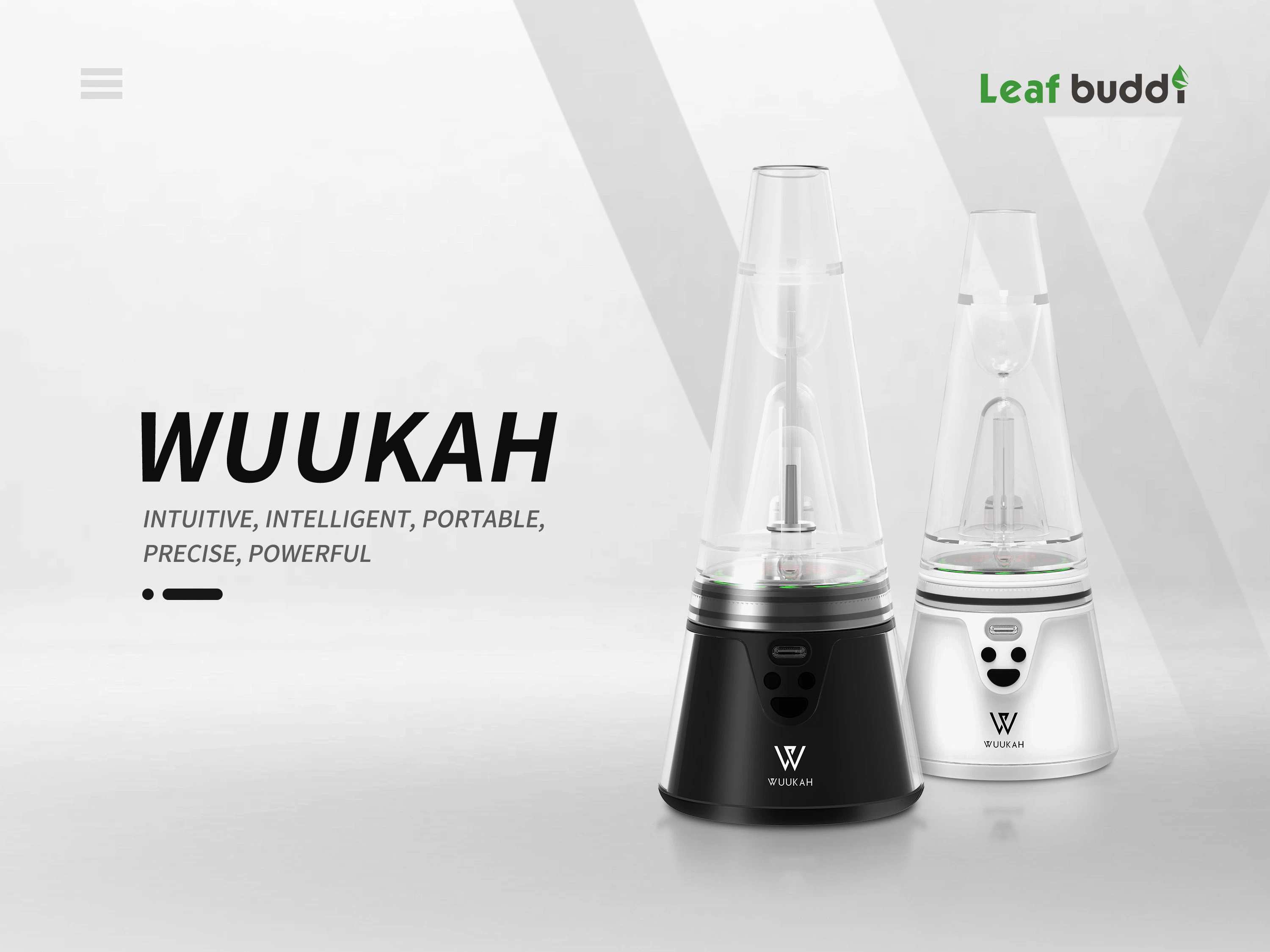 Wholesale Wuukah Black White Vaporizer Glass DAB Erigs for Wax and Oil Concentrate Vape Pen