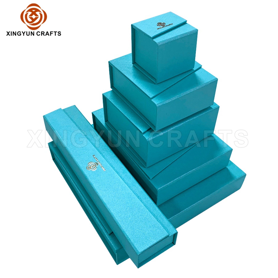 2022 Wholesale/Supplier Craft Tiffany Blue Color Paper Jewelry Sweet Box Magnet Cheap Box