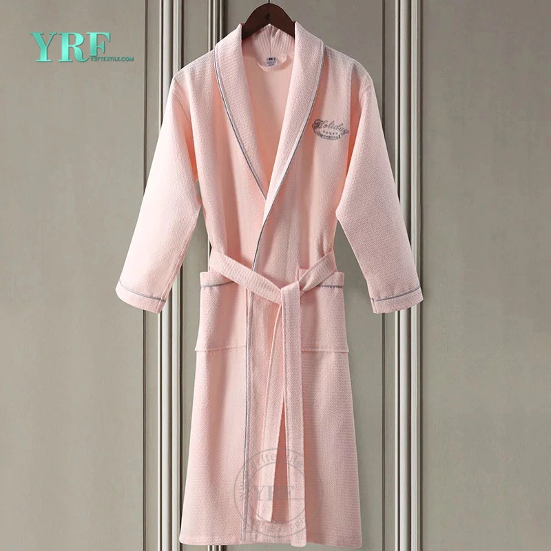 Made in China Factory Wholesale Custom Logo Cotton Waffle Hotel Bathrobe