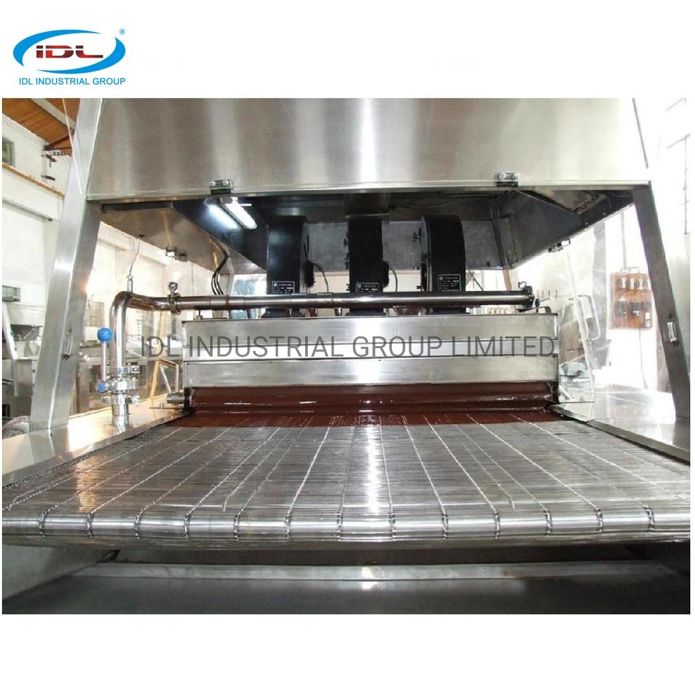 400mm Width Conveyor Belt Chocolate Enrobing Line for Food Coating