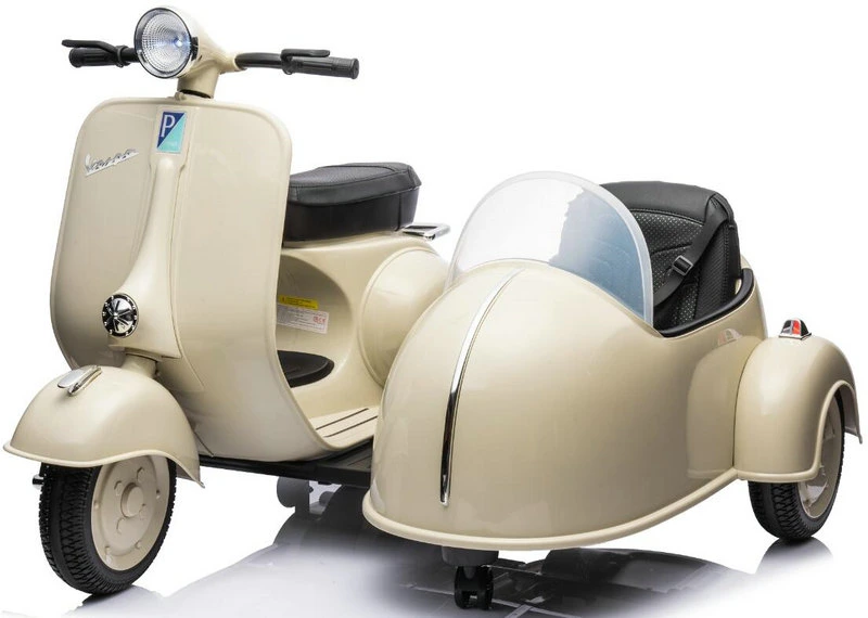 2023 Vespa مرخّص جديد ركوب الدراجة السيديلية ثلاثية العجلات براكب دراجة نارية كبيرة على لعبة دراجة بخارية الأطفال الكهربائية