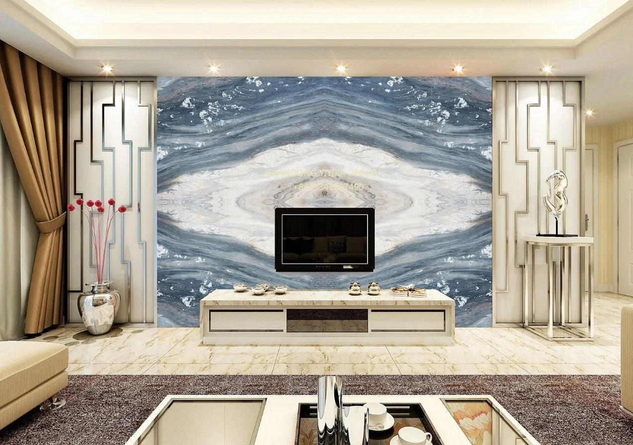 Interior Construction Decorative Materials 3D Wall Decor PVC Marble Sheet