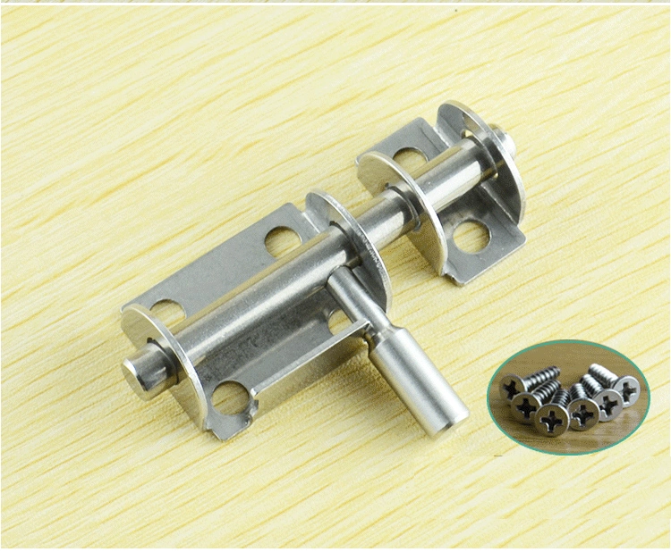 Stainless Steel Door Bolt Wood Door Latch Home Window Hotel Security Lock Household Hardware Part