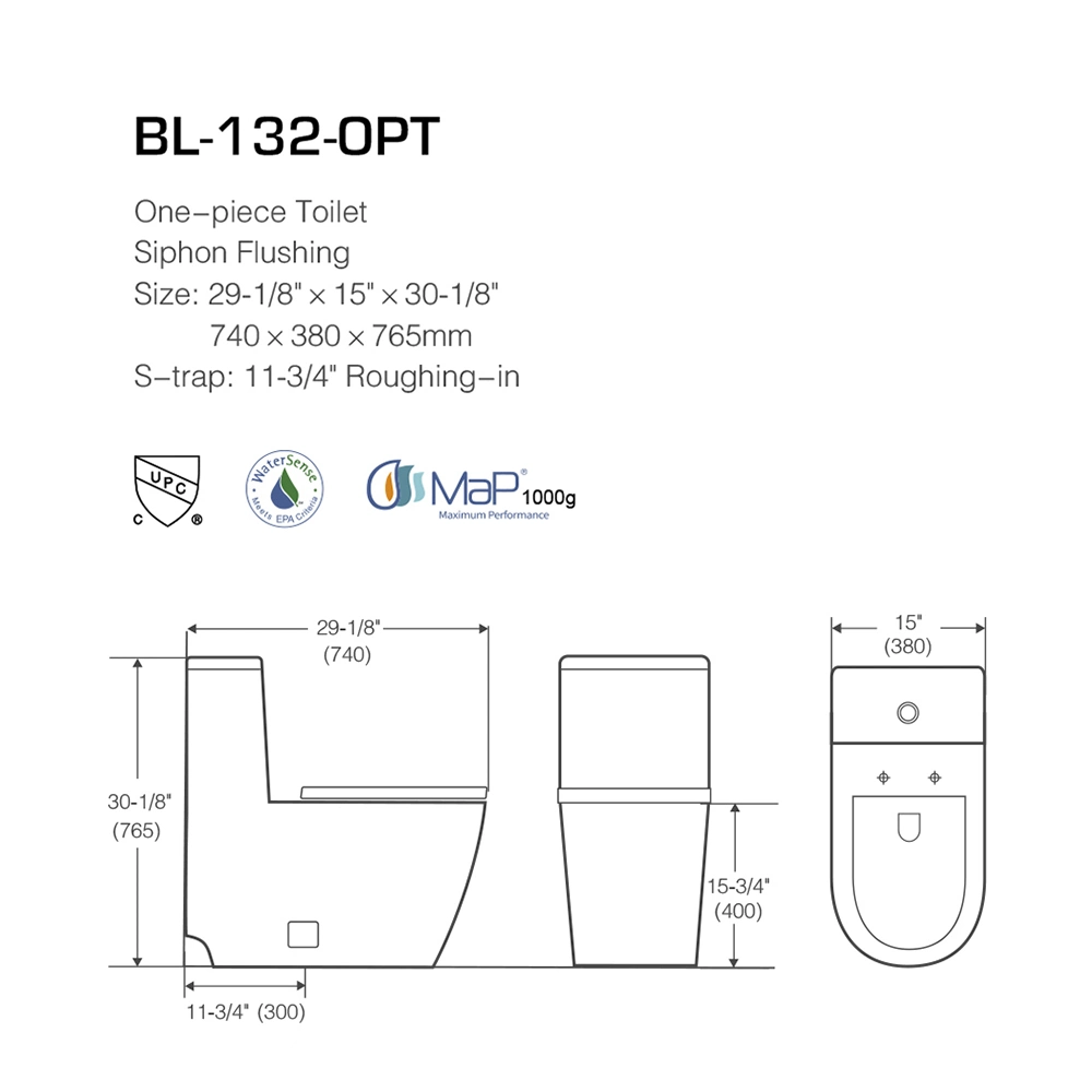 Tornado Upc Keramik-Wc-Suiten Sitz One Piece Smart Badezimmer Ware für ein 5-Sterne-Hotel