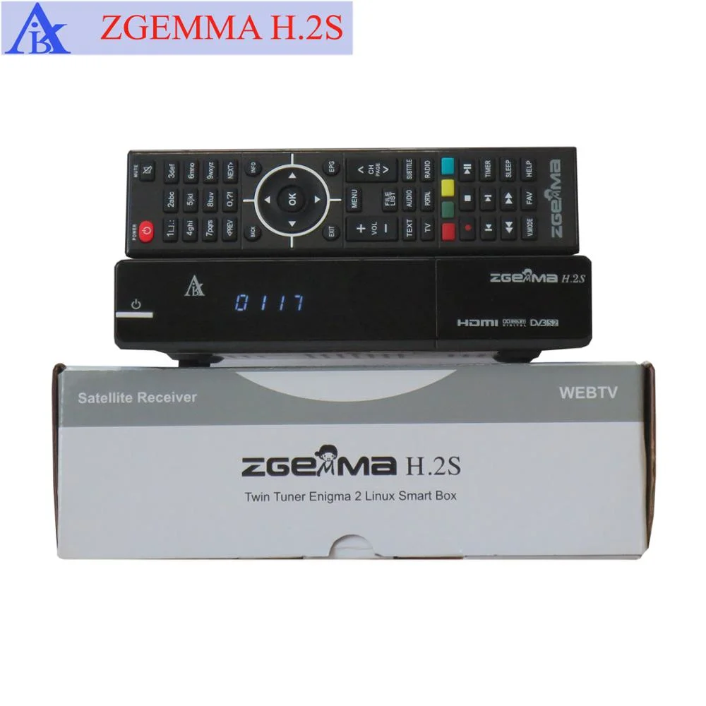 Zgemma H. 2s Digital Satellite Receiver Linux OS Two Tuner Built-in Dvbs2+T2