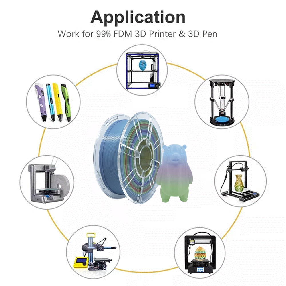 Strong Toughness for 3D Printer Rainbow PLA+ Filament