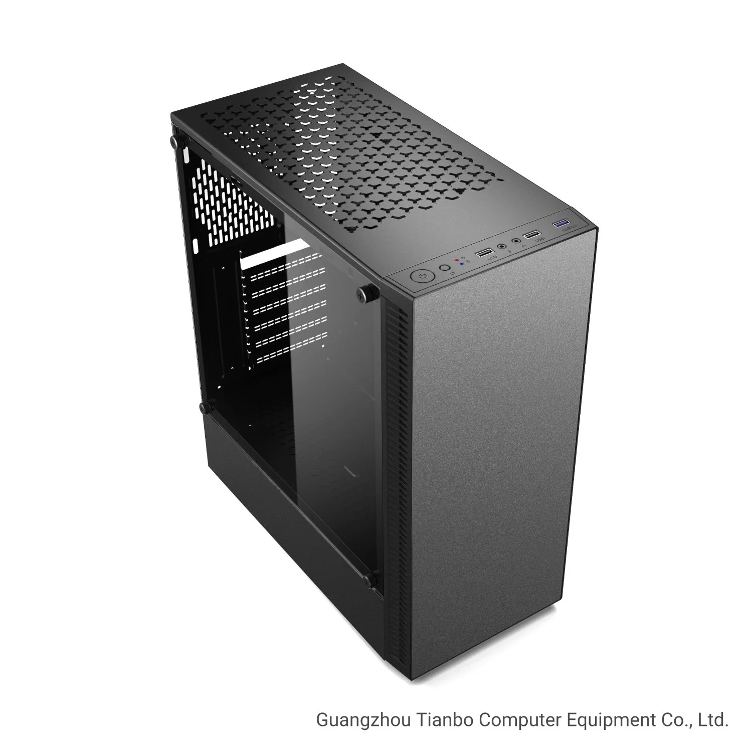 China Manufacturer Computer Case with Metal Front and RGB Fans