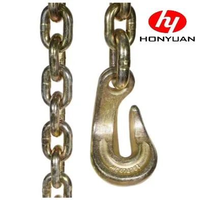 Heavy Duty 10mm 12mm 13mm Steel Black Load Chain G80 with Hook