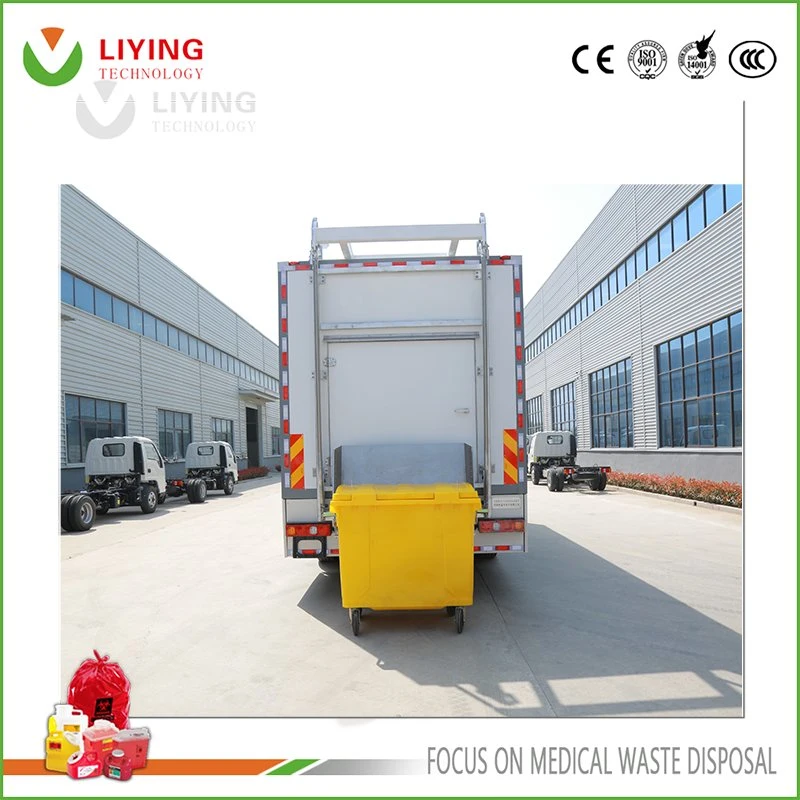 Eco-Friendly Truck Mounted Mobile Medical Garbage Microwave Disinfection Processing Vehicle with Shreddder Function for Hospital Waste Handle Equipment