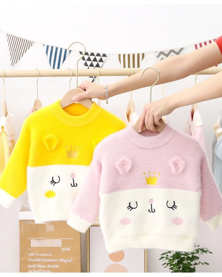 OEM Personnalisé Automne Hiver Bébé Enfant Cartoon Tricot Pulls