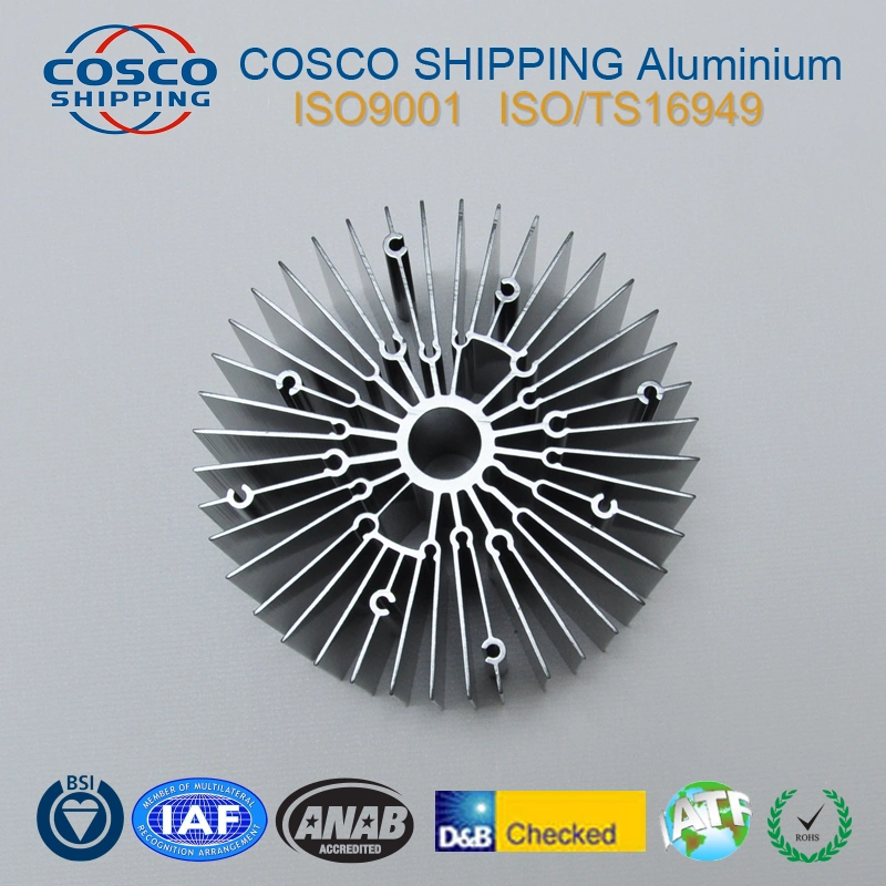 CNC Machining Aluminum Heat Sinks Anodizing Aluminum Extrusion Profile Heat Sinks