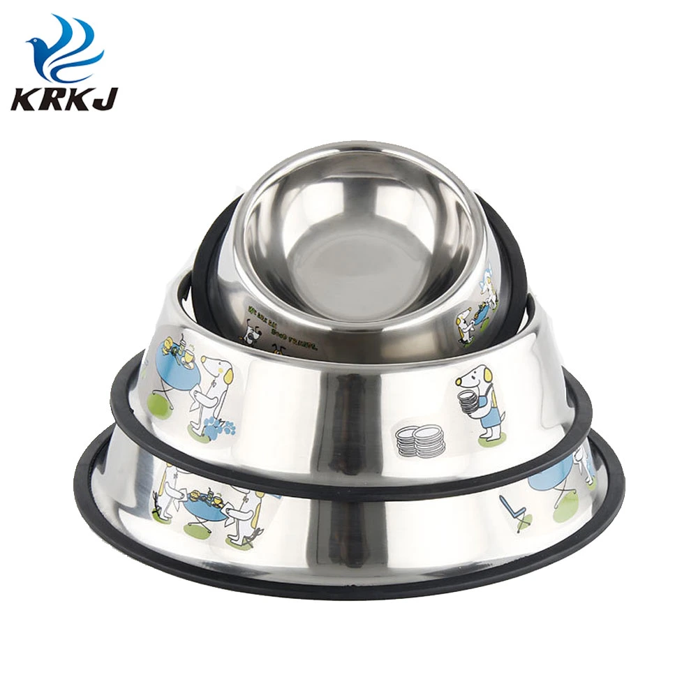 Tc3088 Stainless Steel Pet Product Dry Food Bowls for Dogs Feeding