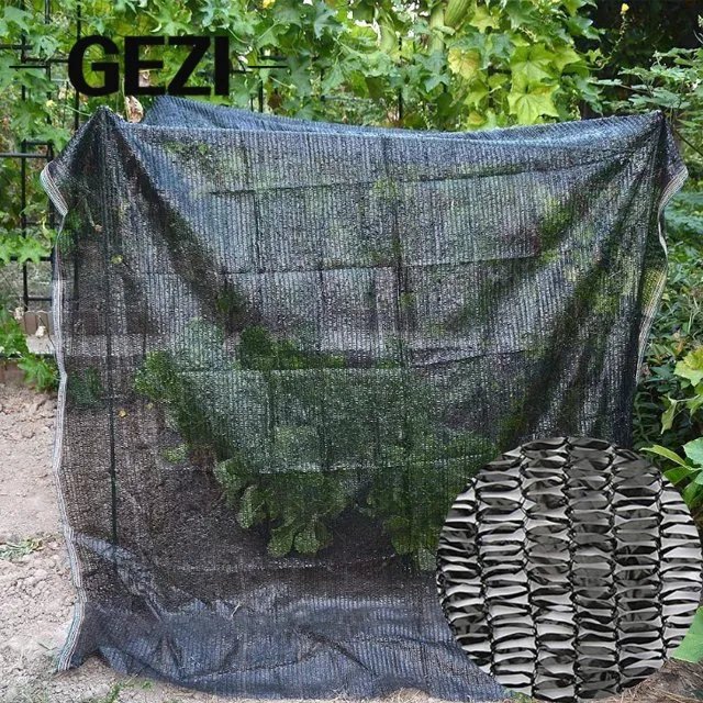 Gezi Black Windscreen Netting Sun Shade Cover Mesh 185 GSM Agricultural Balcony Screening Wind Protection