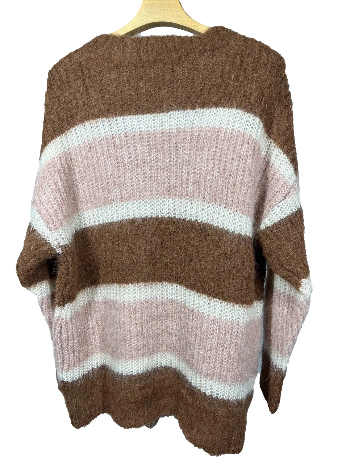Женщин' S шерстяной пуловер Pullover Mohair Stripet трикотажных изделий